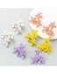 Fashion Violets Alloy Diamond Flower Stud Earrings