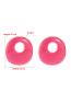 Fashion Red Acrylic Hollow Round Stud Earrings
