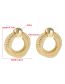 Fashion Gold Geometric Mesh Stud Earrings