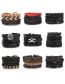 Fashion 6# Leatherette Woven Multilayer Bracelet Set