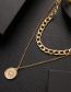 Fashion 2# Alloy Geometric Chain Necklace