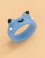 Fashion Blue Resin Frog Cartoon Ring