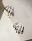 Fashion 3# Alloy Four-claw Diamond Stud Earrings