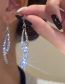 Fashion 1# Alloy Diamond Geometric Pearl Tassel Drop Earrings