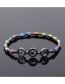 Fashion 7# Pentagram Colorful Straight Tube Color Magnetic Black Gallbladder Beaded Bracelet