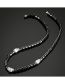 Fashion 2# Black Magnetic Geometric Beaded Necklace