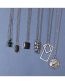 Fashion Hang Tag Alloy Geometric Oval Tag Necklace