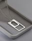 Fashion Hang Tag Alloy Geometric Oval Tag Necklace