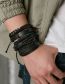 Fashion 8# Artificial Leather Braided Tai Chi Bracelet Set