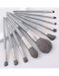 Fashion Frosted Grey Set Of 10 High Quality Matte Grey Makeup Brushes