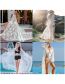 Fashion Zs360-white Cutout Lace Sunscreen Cardigan