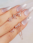 Fashion 11# Stainless Steel Diamond Star Piercing Stud Earrings