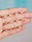 Fashion 8# Stainless Steel Diamond Tassel Pierced Stud Earrings