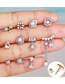 Fashion 8# Titanium Steel Diamond Cubs Pentagram Piercing Stud Earrings