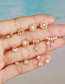 Fashion 10# Titanium Diamond And Pearl Star Pierced Stud Earrings