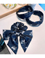 Fashion Bow Hair Tie Fabric Print Bow Crinkle Headband