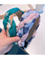 Fashion Lake Blue Fabric Tie-dye Splashed Ink Hemp Braided Flower Headband