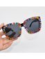 Fashion Color Resin Diamond Large Square Frame Sunglasses