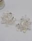 Fashion A Pair Transparent Crystal Flower Stud Earrings