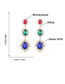 Fashion Color Alloy Diamond Multi-layer Oval Drop Earrings
