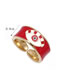 Fashion Red Copper Drip Oil Eye Open Ring