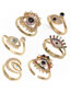 Fashion 3# Bronze Zirconium Eye Open Ring