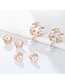 Fashion Gold Resin And Diamond Fritillaria Flower Stud Earrings