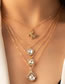 Fashion Love Alloy Diamond Heart Necklace