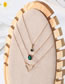 Fashion Green Diamond Alloy Geometric Necklace With Oval Diamonds
