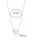 Fashion Love Alloy Diamond Stitching Star Heart Necklace