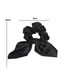 Fashion Deep Coffee Fabric Ribbon Tassel Knot Pleated Hair Tie