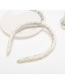Fashion White Fabric Pearl Braid Braided Headband