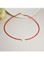 Fashion Red Rice Beads Beaded Heart Necklace