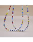 Fashion White Colorful Rice Beads Alphabet Beads Beaded Necklace