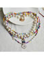 Fashion Owl Colorful Rice Beads Beaded Owl Necklace With Diamonds