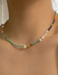 Fashion Green Rice Beads Pearl Beaded Necklace