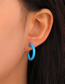 Fashion 01 White Blue Purple Alloy Geometric C-shaped Ear Hoop Set