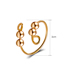 Fashion Gold Metal Geometric Beaded Open Ring