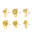 Fashion 09 Imitation Gold Diamond X597 Metal Geometric Diamond Piercing U-shaped Nose Clip