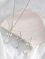 Fashion Silver Metal Axe Stud Necklace Set