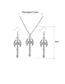 Fashion Silver Metal Axe Stud Necklace Set