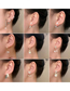 Fashion 12 White K Fishtail 3713 Alloy Diamond Fishtail Pearl Ear Cuff