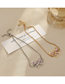 Fashion Gold Crystal Cutout Butterfly Bracelet