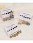Fashion 02 Paragraph Two A-1320 Alloy Drop Oil Check Heart C-shaped Earring Set