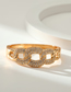 Fashion Gold Alloy Diamond Interlocking Ring