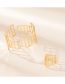 Fashion Gold Alloy Geometric Cutout Ring Bracelet Set