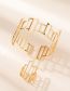 Fashion Gold Alloy Geometric Cutout Ring Bracelet Set