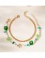 Fashion Gold Alloy Geometric Rice Beads Beaded Flower Bracelet Set