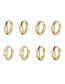 Fashion White Copper Zircon Square Earrings
