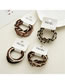 Fashion Black Coffee Color Hair Rope 5 Pieces Nylon Colorblock Braided Hair Rope